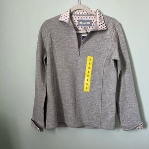 Orvis NWT grey quarter zip pullover